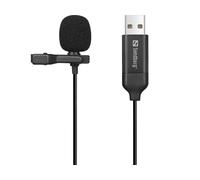 Sandberg Streamer - Micrófono de Clip USB | Micrófono omnidireccional de Solapa Lavalier para computadora portátil | USB-A | Plug & Play | para transmisión en línea, reuniones en línea, Juegos,