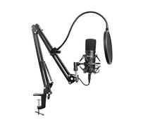 Sandberg Streamer USB Microphone Kit - Micrófono (Micrófono de Estudio, -27 dB, 30-16000 Hz, 24 bit, 96 kHz, Unidireccional), Negro