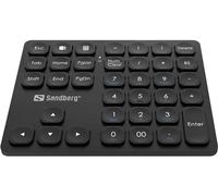 Sandberg Teclado numérico inalámbrico Pro | Numpad portátil con Teclas de bajo Ruido | Teclado inalámbrico | Plug & Play | Recargable | Teclado numérico Bluetooth para Oficina, hogar, Trabajo,