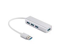 SANDBERG USB 3.0 Hub 4 Puertos Saver - USB 3.2 Gen 1 (3.1 Gen 1) Type-A - USB 3.2 Gen 1 (3.1 Gen 1) Type-A - 5000 Mbit/s - Plata - Aluminio - 1 pc(s)