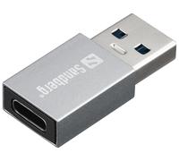 Sandberg usb-a to usb-c dongle aluminio