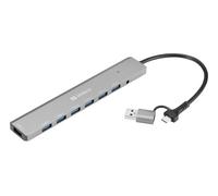 Sandberg USB-C/A a 7 x USB 3.0 Hub USB-C/A a 7 x USB 3.0 Hub, 136-66 (USB-C/A a 7 x USB 3.0 Hub)