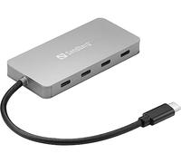 SANDBERG 136-41 - Hub USB-C 3.1 de 4 puertos, aluminio, cable USB-C
