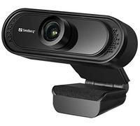 Sandberg usb fhd 2mp webcam con micrófono, 1080p, 30fps, lente de cri