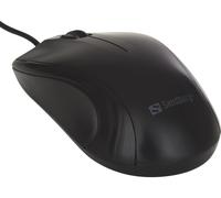 Sandberg USB Mouse - Ratón (mano derecha, Óptico, USB, 1200 DPI, Negro)