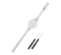 SANDEIN Correa de reloj compatible con Fossil, correa de repuesto de piel suave de 8 mm para Fossil ES3077 ES3148 ES3262 y ES4119 ES4176 (blanco + hebilla dorada)