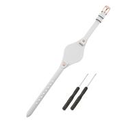 SANDEIN Correa de reloj compatible con Fossil, correa de repuesto de piel suave de 8 mm para Fossil ES3077 ES3148 ES3262 y ES4119 ES4176 (blanco + hebilla dorada rosa)