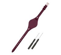 SANDEIN Correa de reloj compatible con Fossil, correa de repuesto de piel suave de 8 mm para Fossil ES3077 ES3148 ES3262 y ES4119 ES4176 Series correas de reloj (rojo + hebilla dorada rosa)