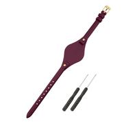 SANDEIN Correa de reloj compatible con Fossil, correa de repuesto de piel suave de 8 mm para Fossil ES3077 ES3148 ES3262 y ES4119 ES4176 Series correas de reloj (rojo + hebilla dorada)