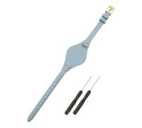 SANDEIN Correa de reloj compatible con Fossil, correa de repuesto de piel suave de 8 mm para Fossil ES3077 ES3148 ES3262 y ES4119 ES4176 Series correas de reloj (azul aguamarina + hebilla dorada)