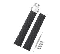 SANDEIN Correa de reloj compatible con Patek Philippe Aquanaut PP 5164 5165 5167R 5168 5968 5267, correa de repuesto de goma de silicona suave para correas de reloj Patek Philippe Aquanaut (negro +