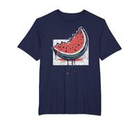 Sandía, diseñadores Amantes de la Paz Esto no es una sandía Camiseta, Hombre Tallas Grandes, Azul Marino, 6X Alto