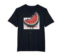 Sandía, diseñadores Amantes de la Paz Esto no es una sandía Camiseta, Hombre Tallas Grandes, Negro, 6X Alto