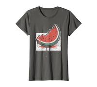Sandía, diseñadores Amantes de la Paz Esto no es una sandía Camiseta, Mujer, Asfalto, XS