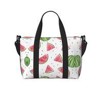 Sandía fruta fresca bolsa de viaje cruzada de mano bolso de un solo hombro bolsa de deporte y fitness bolsa de fin de semana de noche, negro, talla única, Negro, One size