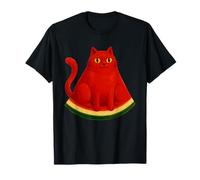 Sandía Gato Tropical Verano Fruta Mascota Gatito Amante Felino Camiseta