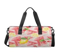 Sandía Limón Deportes Gimnasio Bolsa de Entrenamiento Bolsa de lona ligera Bolsa de hombro Bolsa de fin de semana Bolsa de viaje para hombres y mujeres (fruta de verano), sandía limón, 17,6 (L) x 9