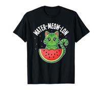 Sandía Meow Cat Kawaii Fruit Pun Lindo Verano Divertido Camiseta