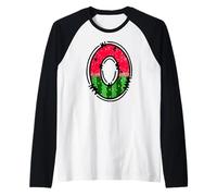 Sandía Monograma Letra O Diseño Inicial Divertido Verano Fruta Camiseta Manga Raglan