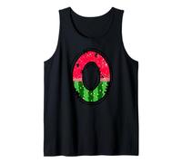 Sandía Monograma Letra O Diseño Inicial Divertido Verano Fruta Camiseta sin Mangas