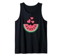 Sandía rebanada Melón Amantes de frutas Temporada de vacaciones de verano Camiseta sin Mangas