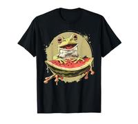 Sandía Sapo Acuarela Amante Rana Sandía Diseño Fruta Camiseta