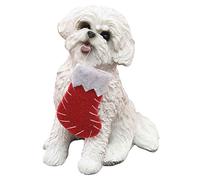 Sandicast tamaño Original Escultura de Perro Bichon Frise, Blanco, Ornament