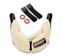 Sandini SleepFix - Almohada/cojín cervical con función de apoyo para bebés ideal para coches, bicicletas y viajes, evita el balanceo y que la cabeza se desplace hacia delante durante el descanso, diseñada en Alemania y fabricada en la UE, varios colores beige naturaleza