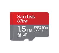 SanDisk Ultra Tarjeta Micro SDXC + adaptador SD 1.5TB (Compatibles con tabletas y móviles Android, UHS-I, hasta 150 MB/s, Video Full HDD, Clase A1 de rendimiento, Class 10, U1)