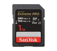 SanDisk 1 TB Extreme PRO Tarjeta de memoria SDXC, con hasta 280 MB/s, UHS-II, C10, U3, V60