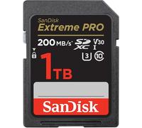 SanDisk 1TB Extreme PRO, Tarjeta de memoria, SDXC, hasta 200 MB/s, + RescuePro Deluxe, UHS-I Class 10 U3 V30