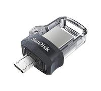SanDisk 256GB Ultra Dual Drive m3.0 USB 3.0 Memoria Flash, Retráctil con un conector micro USB reversible y un conector USB Type-A, para Android Smartphones, tabletas y Ordenadores