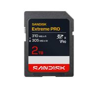 SANDISK Extreme Pro SD UHS-II V90 Tarjeta 2 TB (velocidades de Lectura de hasta 310 MB/s, Velocidades de Escritura de hasta 305 MB/s, Funciona con cámaras réflex y sin Espejo)