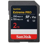 SanDisk 2TB Extreme Pro Tarjeta SD, SDXC, SD Card 4k UHD, UHS-I, V30, hasta 250 MB/s, SanDisk QuickFlow Technology, Software de recuperación de Datos RescuePRO Deluxe, Class 10, U3