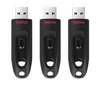 SanDisk 64 GB Ultra Memoria flash USB 3.0, hasta 130 MB/s, paquete de 3 unidades