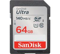 SanDisk 64 GB Ultra SDXC Tarjeta, con hasta 140 MB/s, rendimiento de apps A1, UH