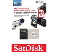 SanDisk 64GB Alto Endurance Video Monitorización Dash Camara Micro SDXC Card GB