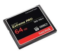 Sandisk 64GB Extreme Pro CF Memoria Flash CompactFlash - Tarjeta de Memoria (64 GB, CompactFlash, 160 MB/s, Negro)