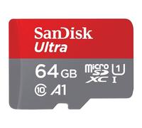 SanDisk 64GB Ultra, Tarjeta de memoria microSDXC, hasta 140 MB/s + adaptador SD, con Clase A1 de rendimiento de las aplicaciones, UHS-I Class 10 U1