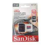 SanDisk 64GB Ultra Tarjeta Micro SD SDXC Con Adaptador Clase 10 U1 140MB/S