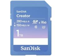 Sandisk Creator SD UHS-II 1TB Tarjeta de Memoria SDXC, Clase 10, UHS-II, 280 MB/s Lectura, 150 MB/s Escritura