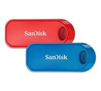 SanDisk Cruzer Snap 32 GB USB Flash Drive - Twin Pack 32GB Twin Pack Red/Blue
