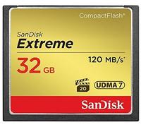 SanDisk SDCFXSB-032G-G46 - Tarjeta de Memoria Compact Flash de 32 GB (Velocidad de Lectura de 120 MB/s, Velocidad de Escritura de 85 MB/s, UDMA 7), Dorado
