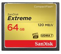 Sandisk Compact Flash Extreme CF 120MB/s, 85MB/s Write, UDMA7, 64GB