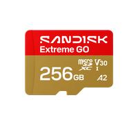 SANDISK Tarjeta microSDXC UHS-I Extreme GO de 256 GB, video UHD 5K y 4K, lectura de 240 MB/s, escritura de 160 MB/s, A2, U3, V30, alta velocidad para Android, cámara de acción y juegos