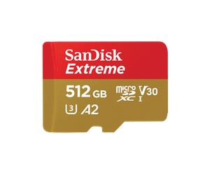 SanDisk Extreme MicroSD UHS-I Card - 512G - SDSQXA1-512G-GN6MA