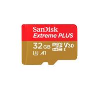 Tarjeta MicroSDXC 32 GB - WD SanDisk Extreme Plus, 32 GB, UHS Clase 3, V30, Rojo
