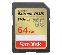 Tarjeta SDXC Sandisk SDSDXW2-064G-GNCIN 64 GB Extreme PLUS 170 MB/s V30 U3