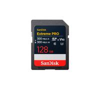 SanDisk Extreme Pro 128 GB SDXC Tarjeta, UHS-II, Velocidad de Lectura con hasta 300 MB/s, Velocidad de Escritura 300 MB/s, V90, Grabación de vídeo en 8K cinematográfica