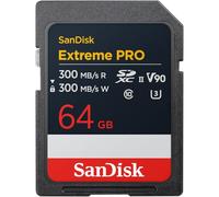 SanDisk Extreme Pro SDXC V90 300 MB/s UHS-II (lectura/escritura) 64 GB